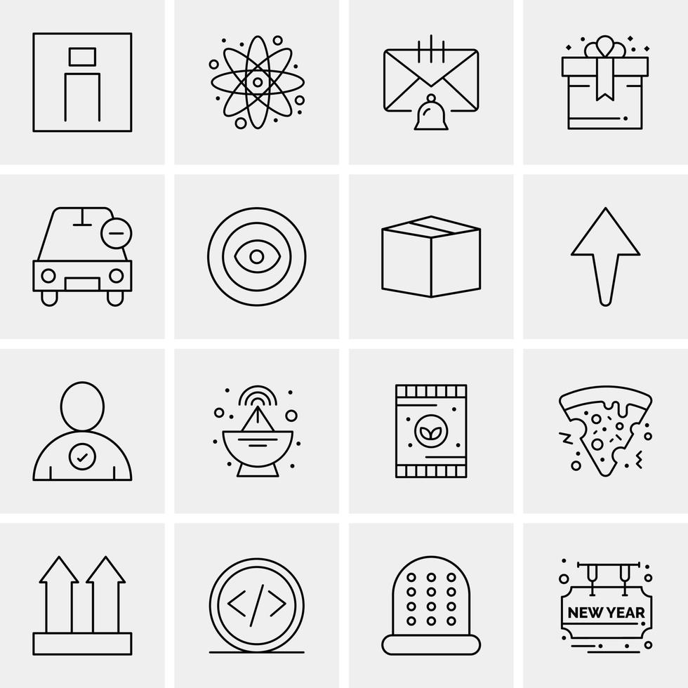 16 Business Universal Icons Vector Creative Icon Illustration to use in web and Mobile Related proj Stock Free