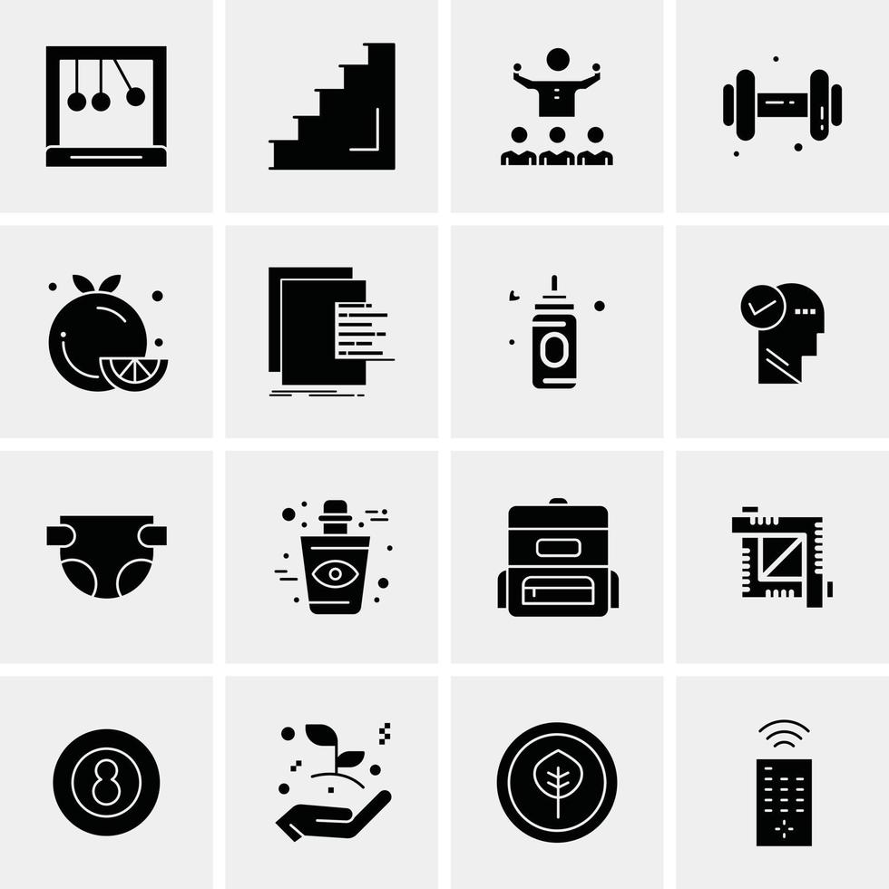 16 Business Universal Icons Vector Creative Icon Illustration to use in web and Mobile Related proje Stock Free