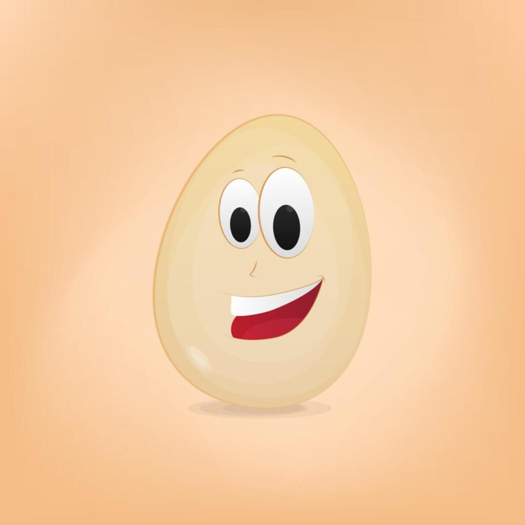 Egg Cartoon Character