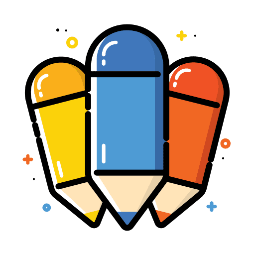 Colorful, office, pencil icon