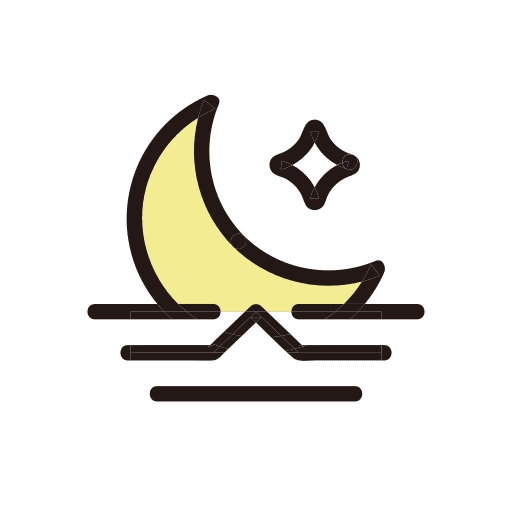 Weather, moon, moonrise icon