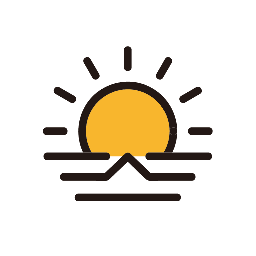 Weather, morning, sun icon