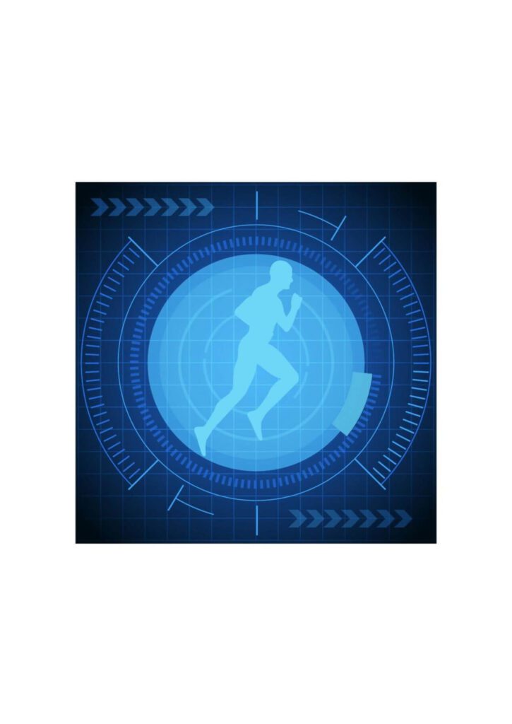 Vector illustration futuristic runner