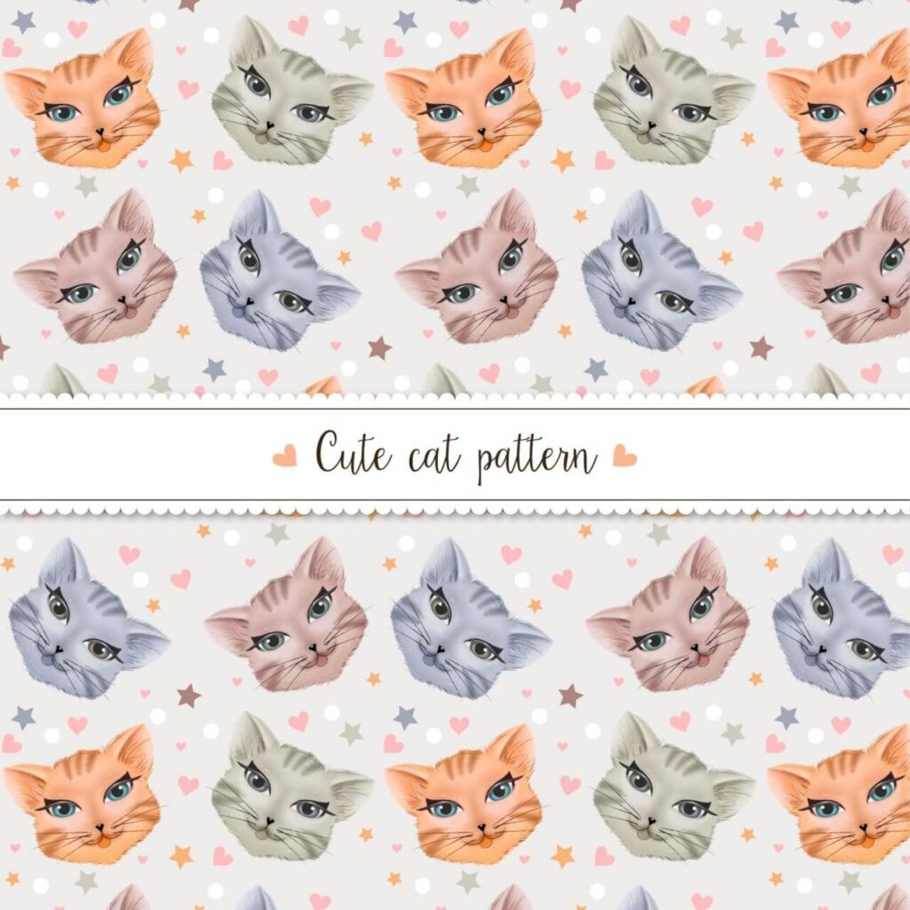 Cute cat pattern