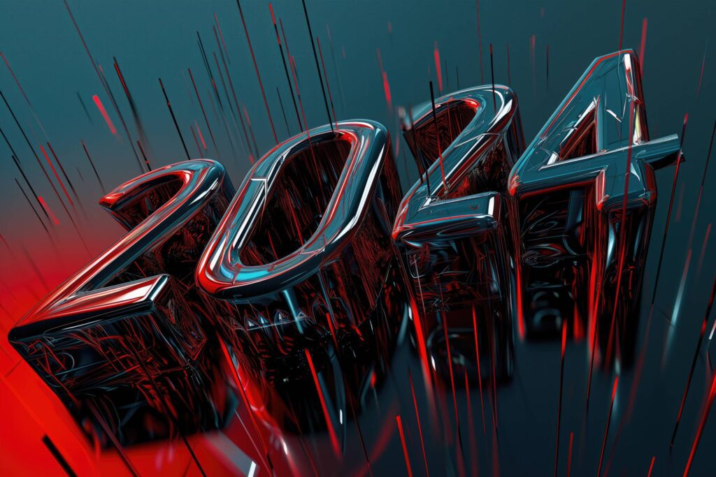 2024 New Year Abstract Dark Visual Stock Free