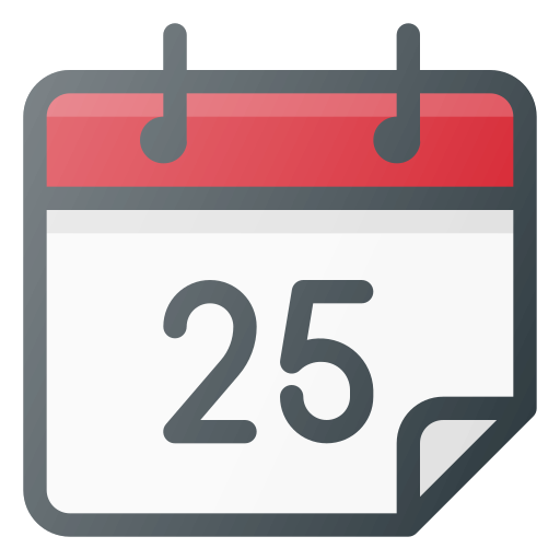 Calendar, christmas, date icon