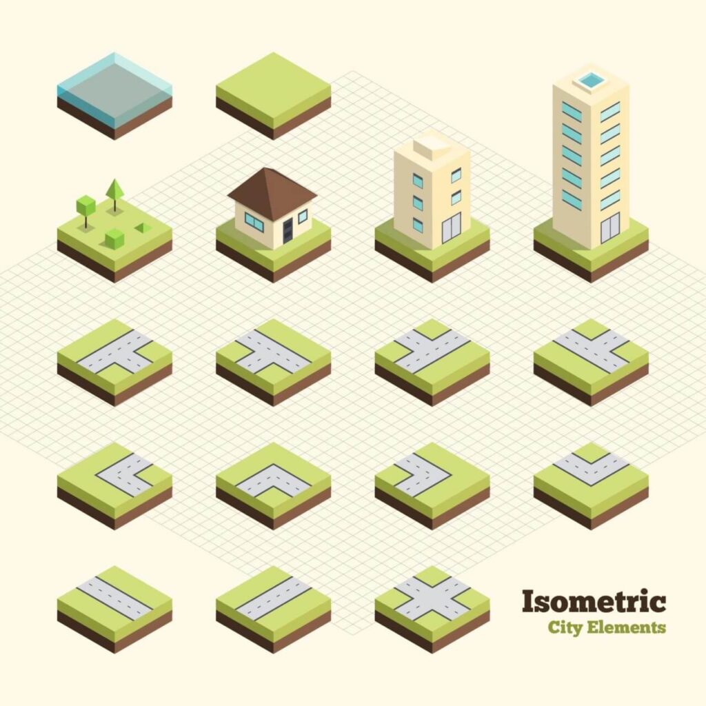 Isometric City Elements