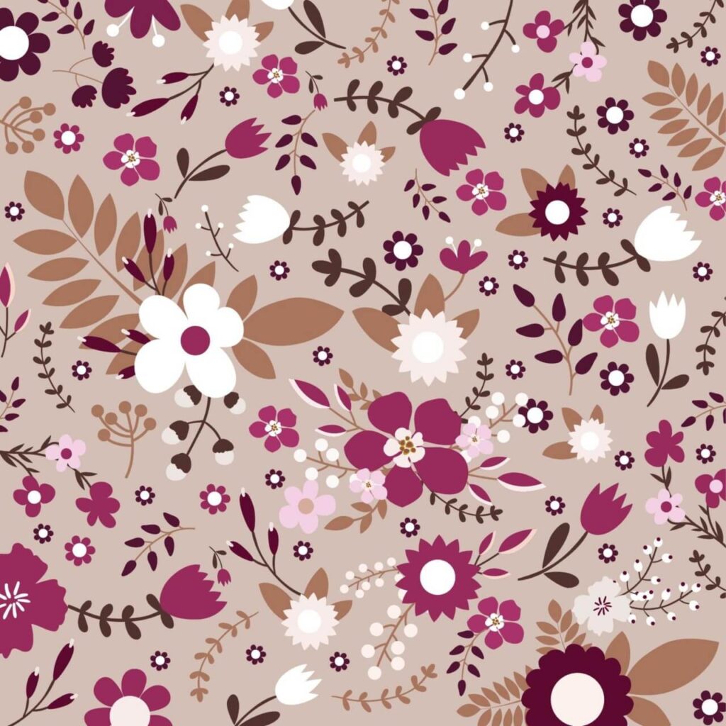 Retro floral seamless pattern