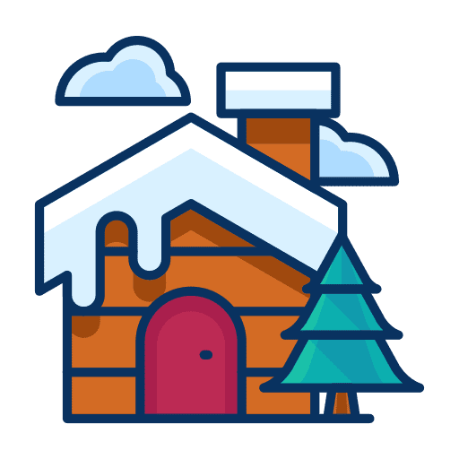 Cabin, cloud, house icon