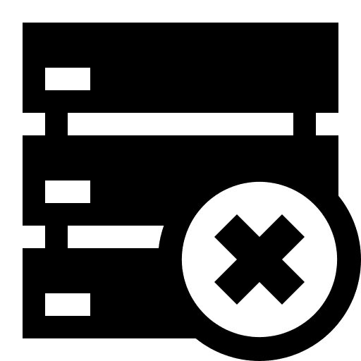 Cancel, server icon