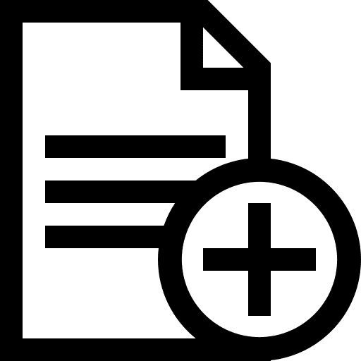 Text, add, document icon
