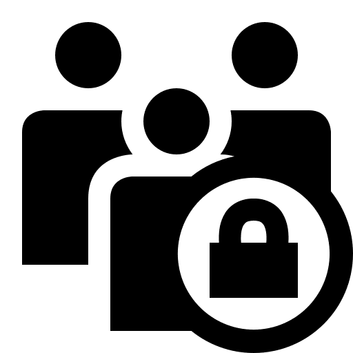 Security, group, half icon