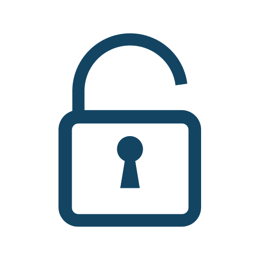 Lock, open, unlocked icon