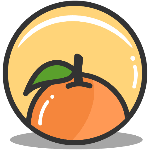 Health, nutrition, orange icon