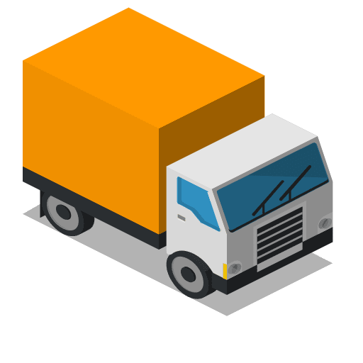 Front, lorry, truck icon