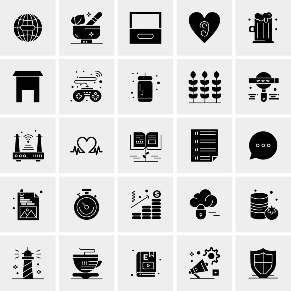 25 Universal Business Icons Vector Creative Icon Illustration to use in web and Mobile Related project Stock Free