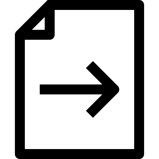 Arrow, document, essential icon