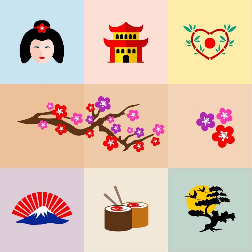 Japanese icon set