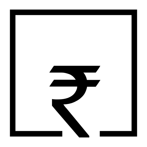 Rupee, currency, finance icon