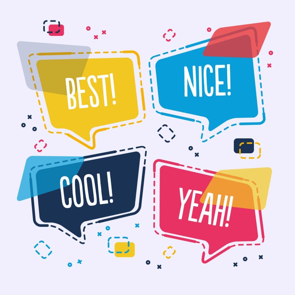 Modern abstract speech bubble vector design