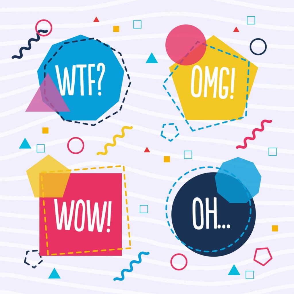 Geometrical vector speech bubble shapes