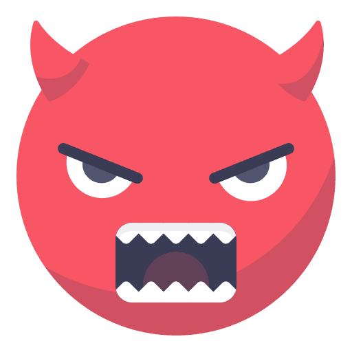 Angry, devil, evil icon