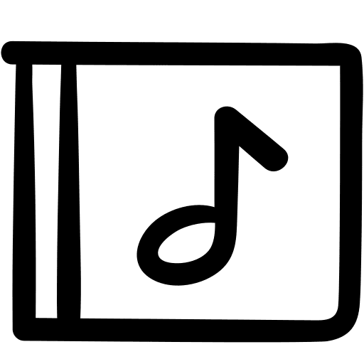 Audio, cd, doodle icon