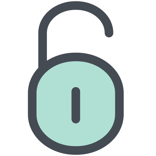 General, office, open padlock icon