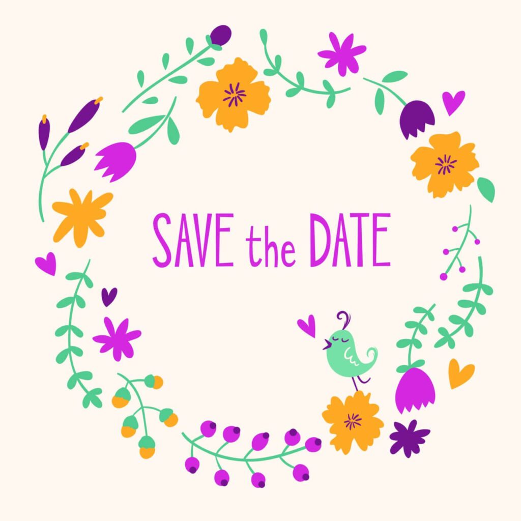 Save the date vector card