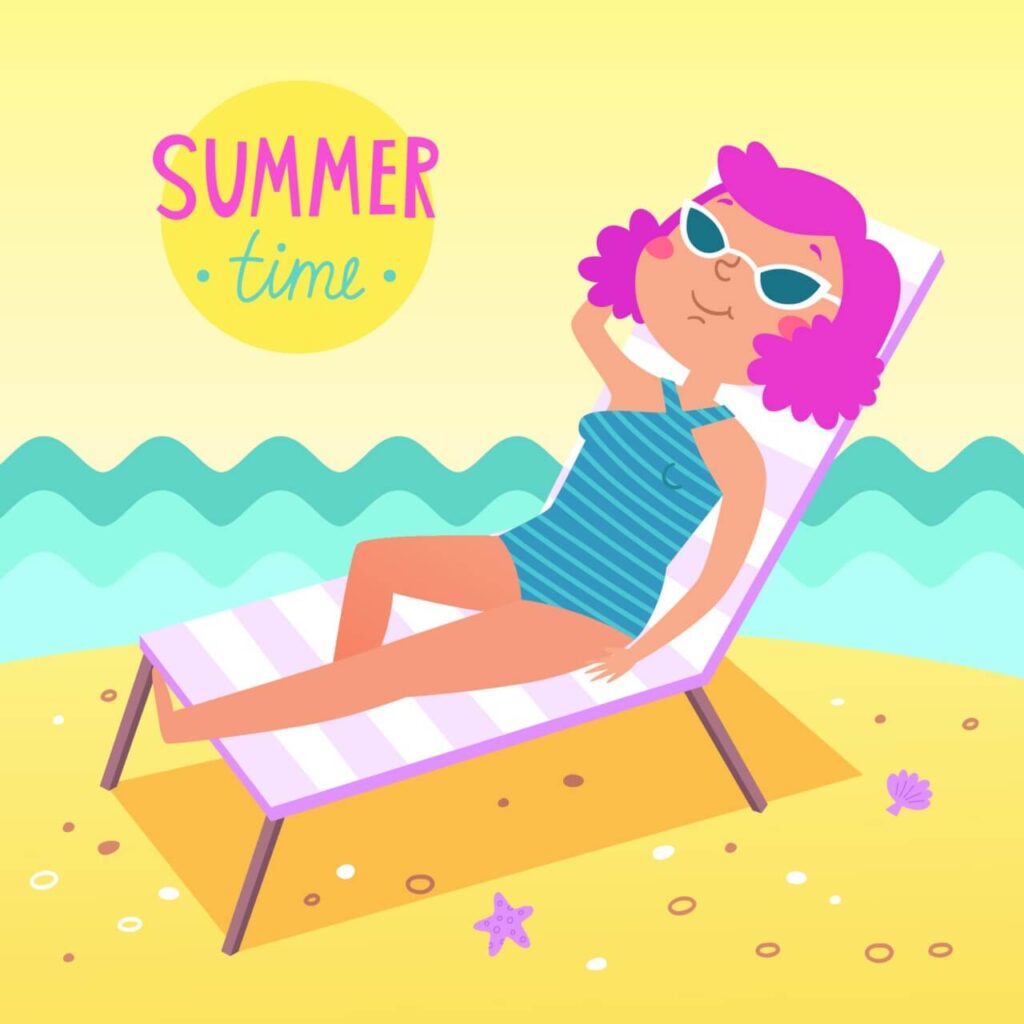 Summer time vector card