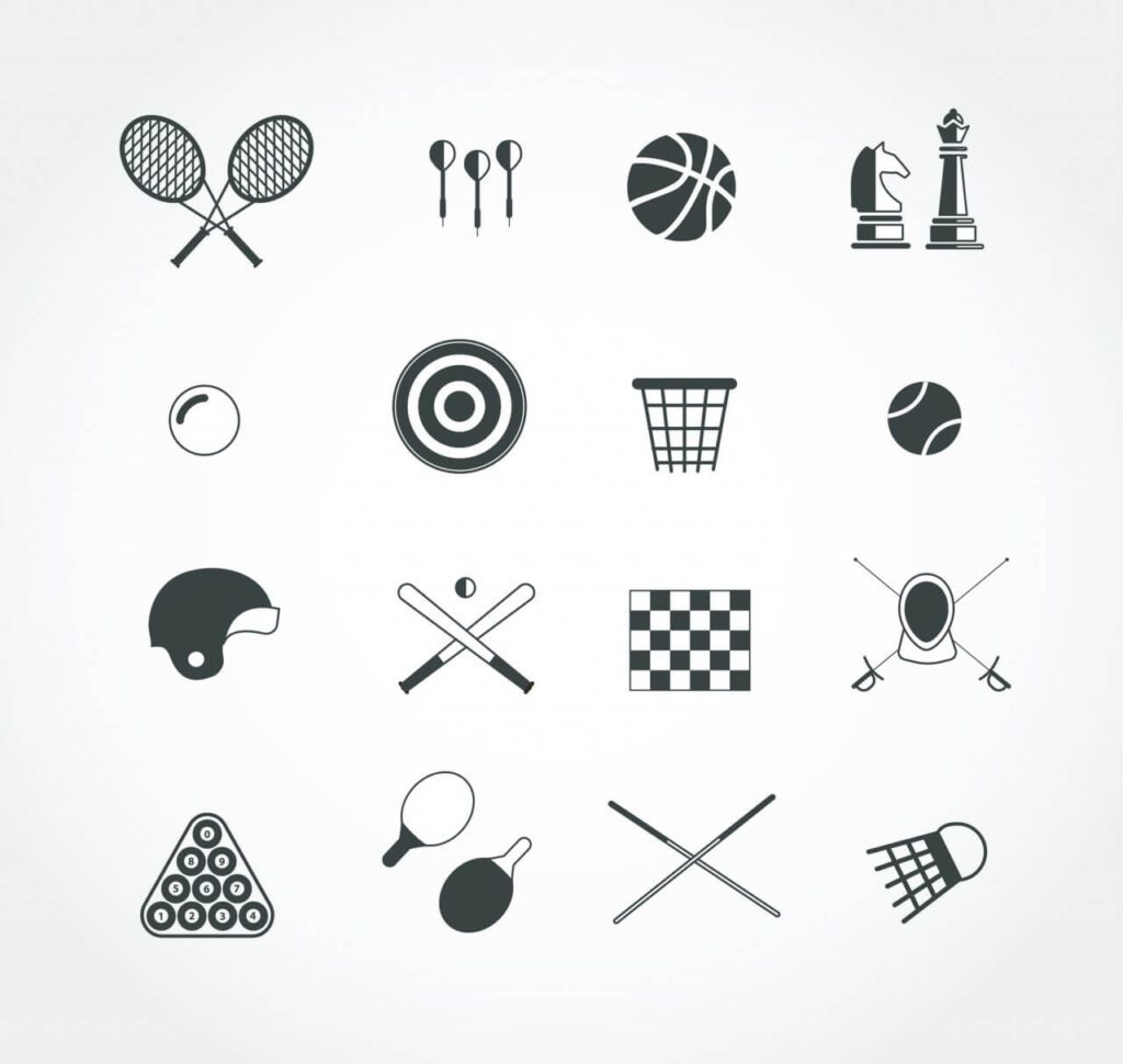 Sport free vector icons set for web. Free design