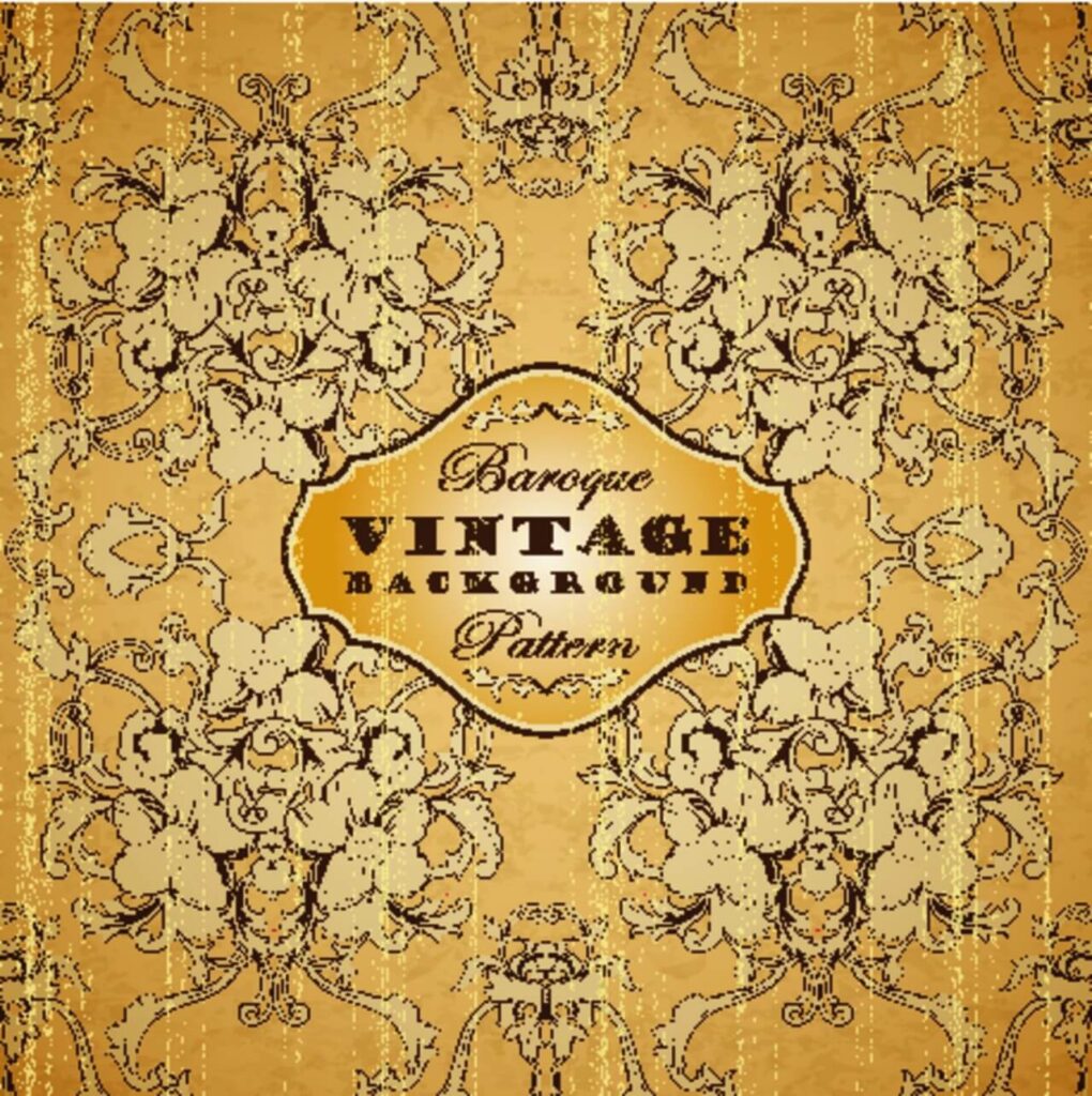 Vintage background with baroque pattern