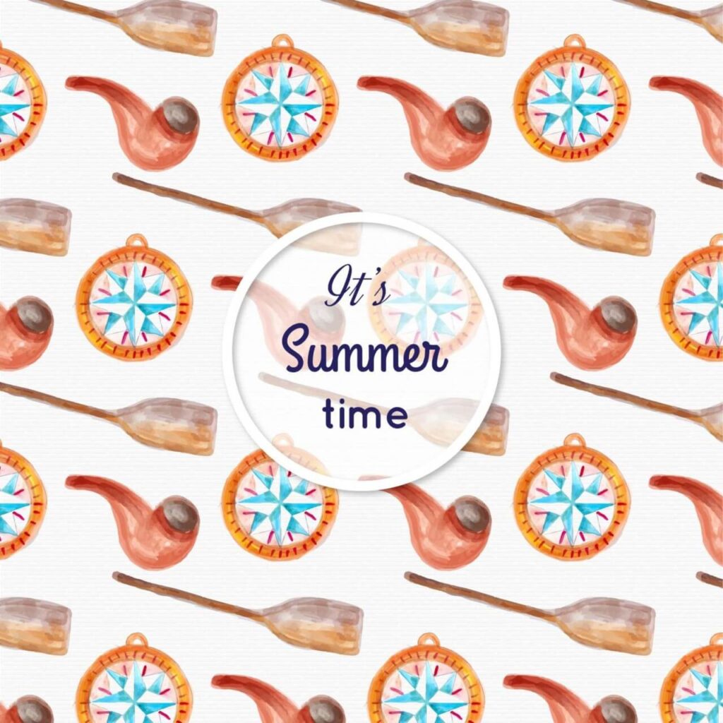 Watercolor summer pattern