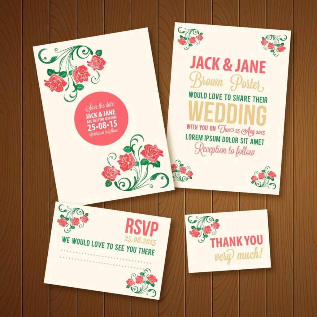 Wedding invitations template