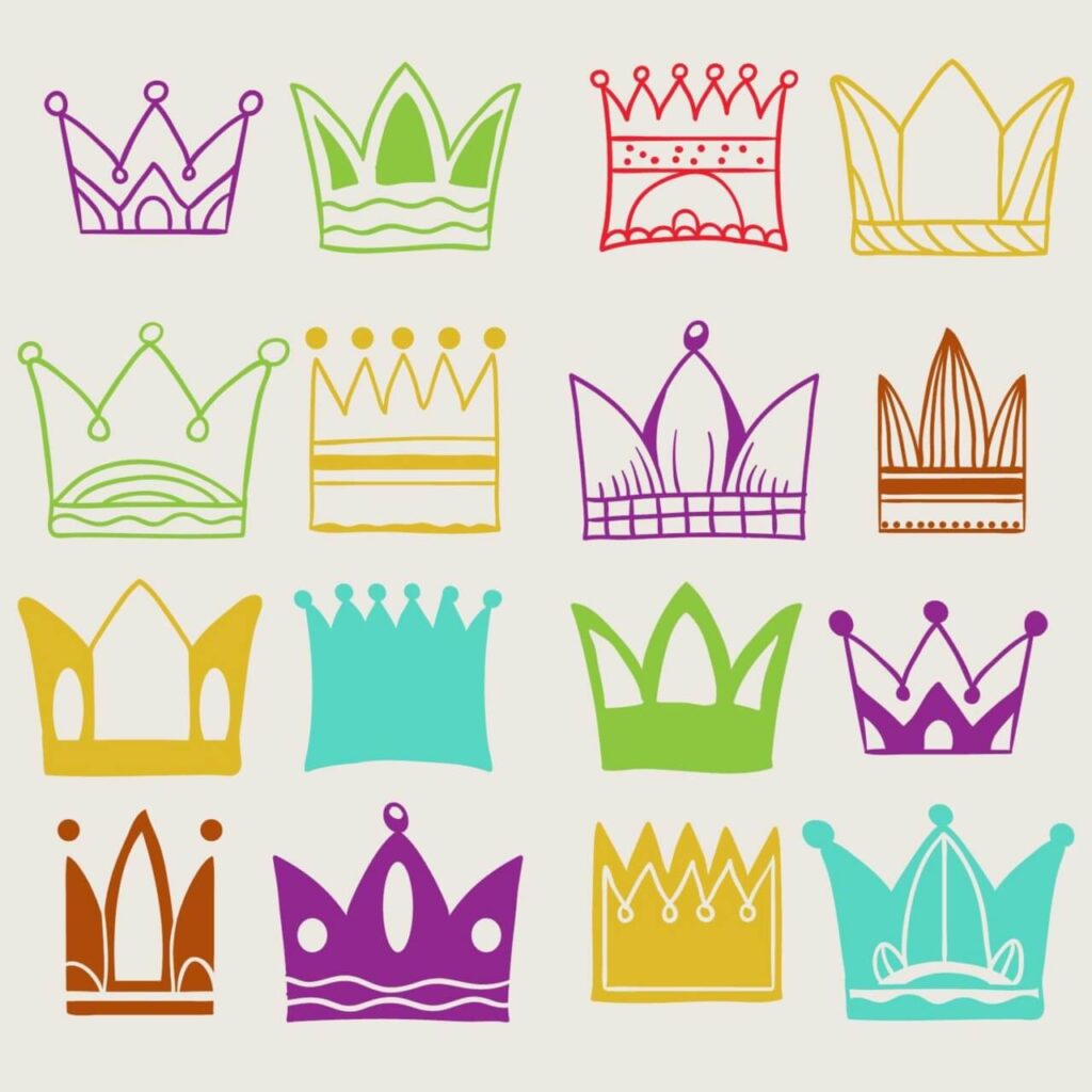 Crown vector set