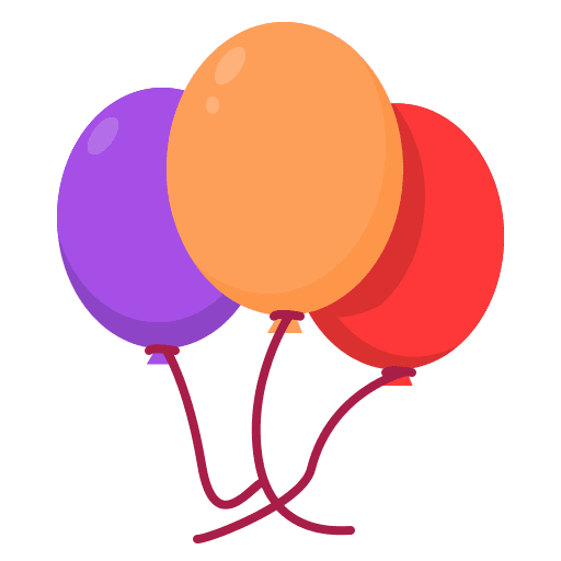 Ballon, newyears, party icon