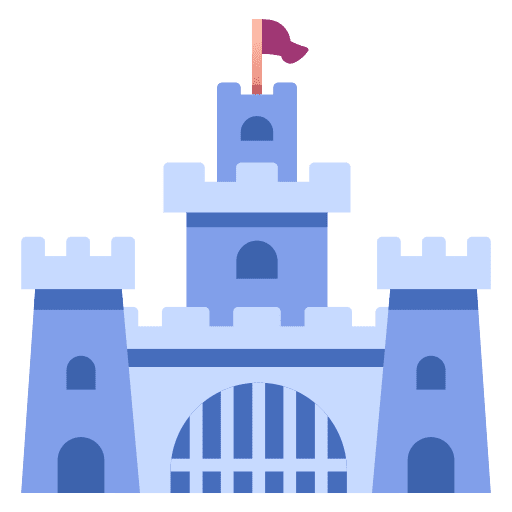 Castle, fantasy, fortress icon