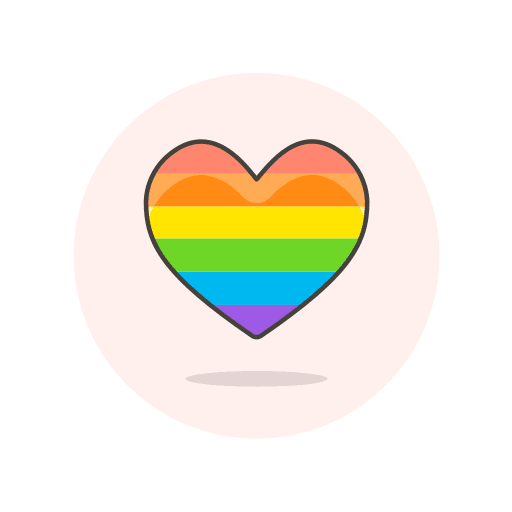 Flag, heart, lgbtq icon