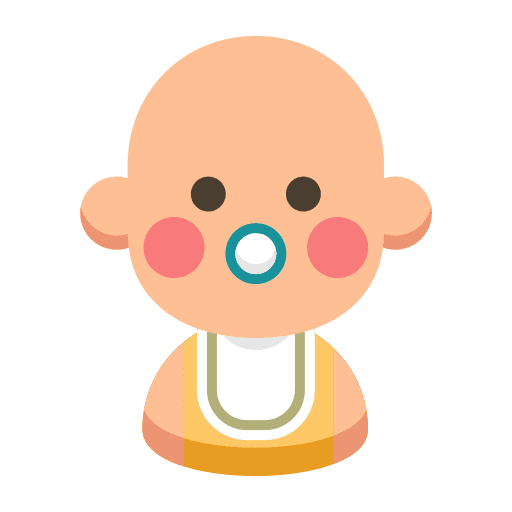 Baby, cartoon, child icon