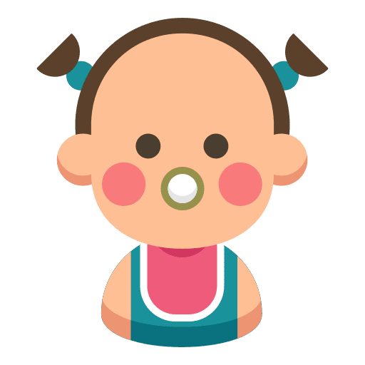 Baby, cartoon, cute icon