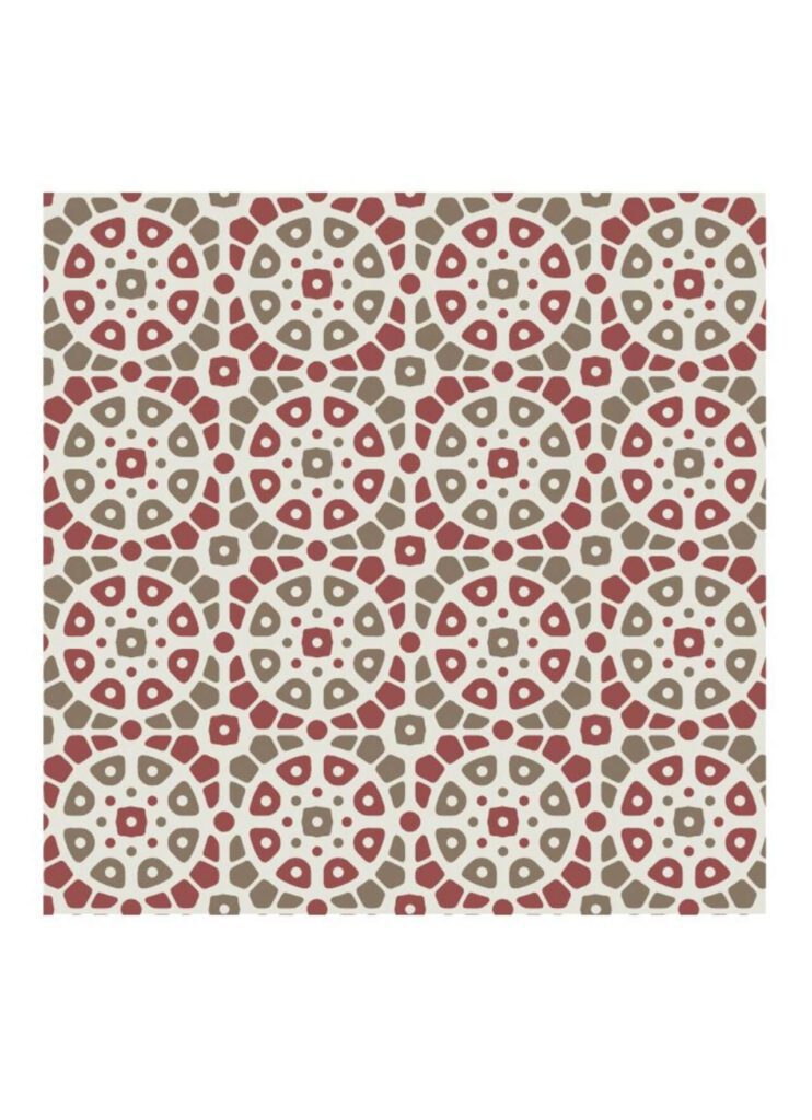 Mosaic Red and Green Pattern