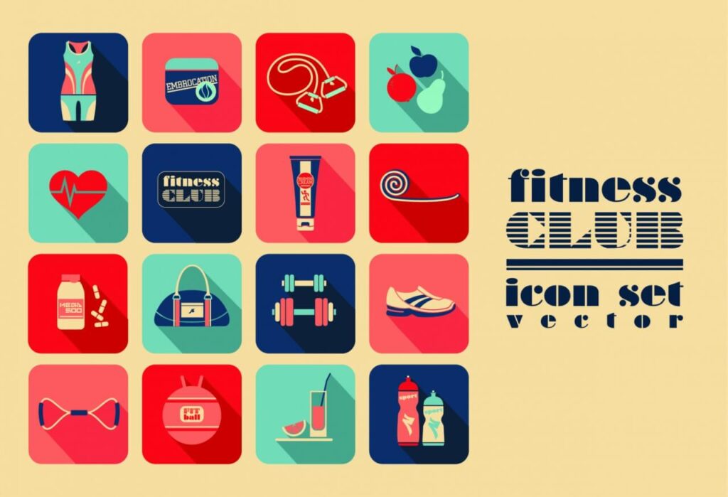 Fitness Icons set