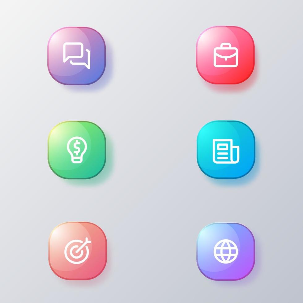 3d Gradient Business Icon Stock Free