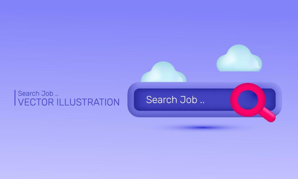 3d icon realistic searching job human resource new concept design Stock Free