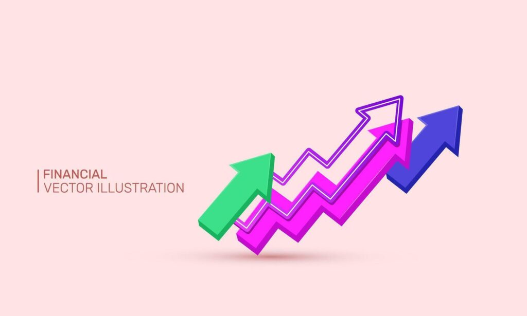 3d realistic unique icon concept financial news trading stock impulses market design Stock Free