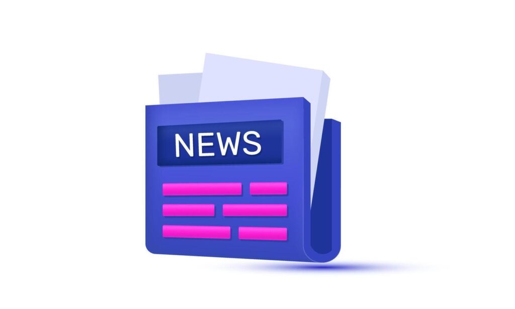 3d realistic unique icon concept world news design Stock Free