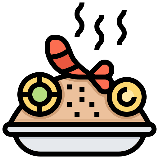 Dish, food, fried icon