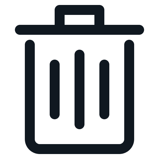 Bin, delete, garbage icon