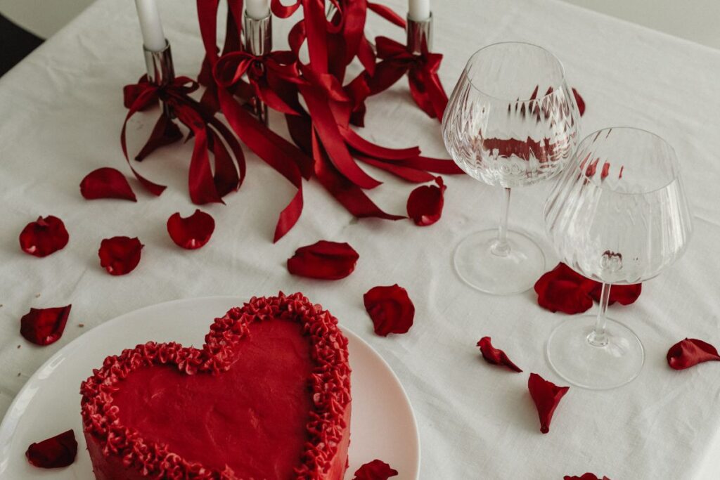 Chic Romance – Elegant Red-Themed Lifestyle & Celebratory Moments – Valentine’s Day Free Stock Images Stock Free