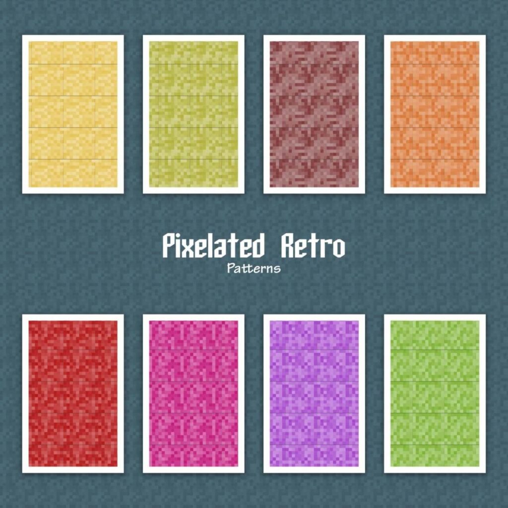 Pixelated Retro Patterns